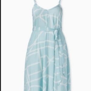 Mint Geometric Pattern Midi Dress